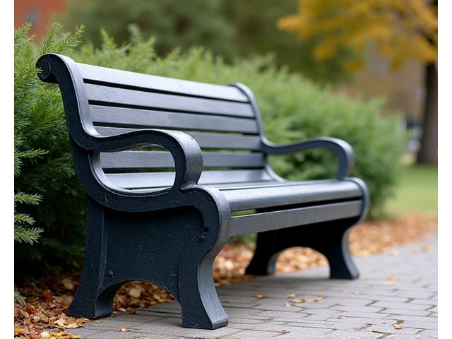 Banc public en métal au design élégant