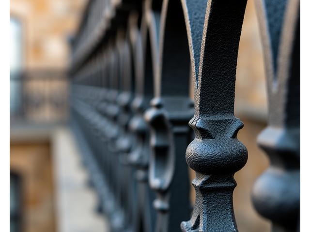 Détail de ferronnerie historique restaurée sur un balcon